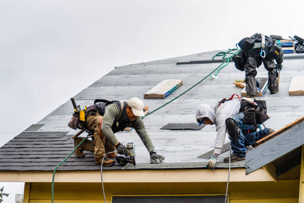 Professional Gutter Installation technician working in Coopersburg, PA